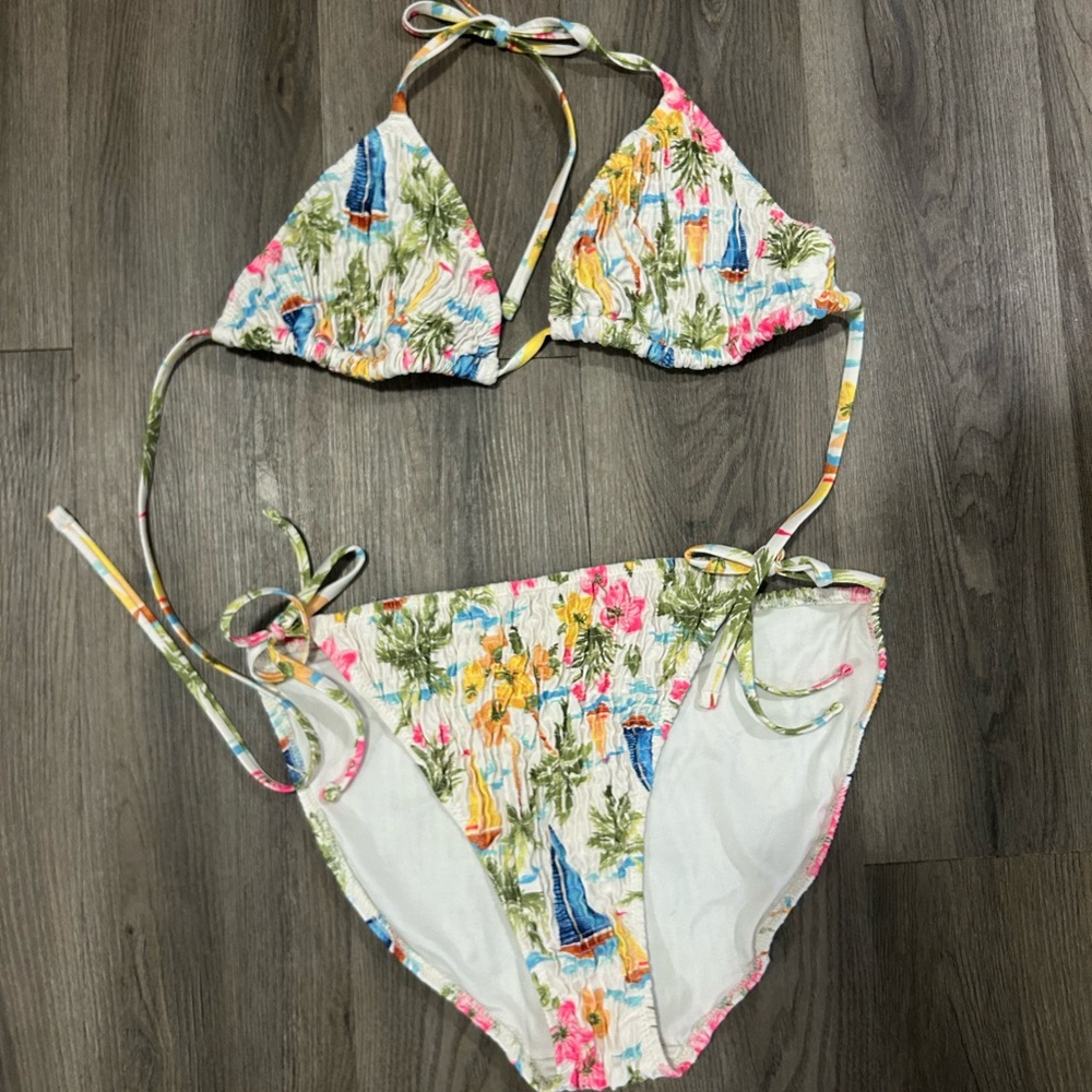 Old Navy Green and Blue Bikini Swimwear